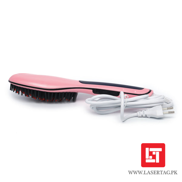 Fast Hair Brush Straightener HQT 906 Pro Variable Temperature Control lasertag.pk