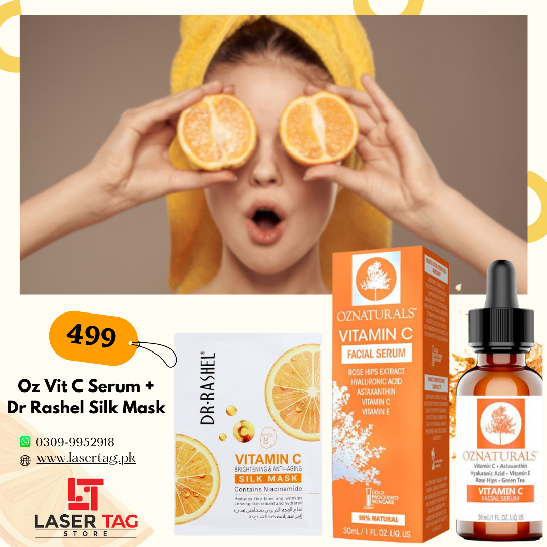 OZ Natural Vitamic C Facial Serum + Dr Rashel Vitamic C Silk Mask
