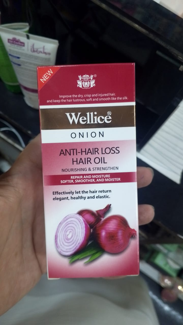 Wellice onion 🧅 Anti Hair Loss Oil Repair Damage Hair Ginger Oil 30ml