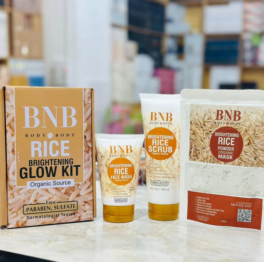 BnB Rice Extract Bright &amp; Glow Kit