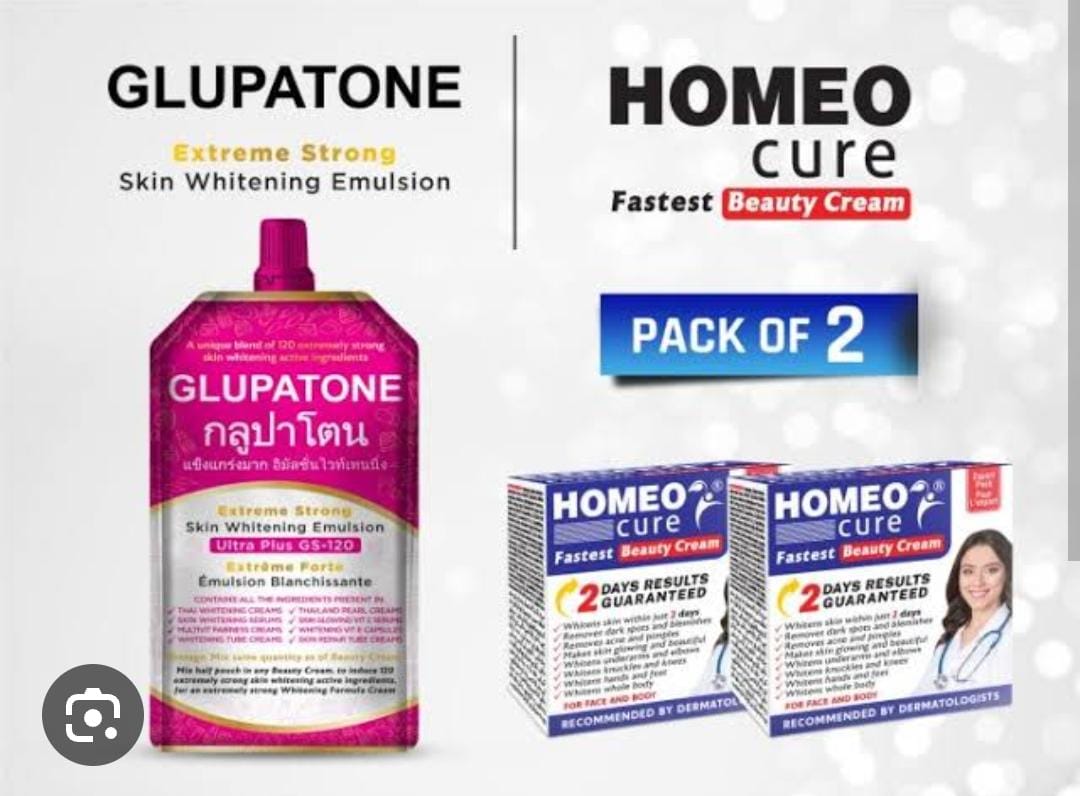 Glupatone+pak of 2 Homeo cure cream instant beauty