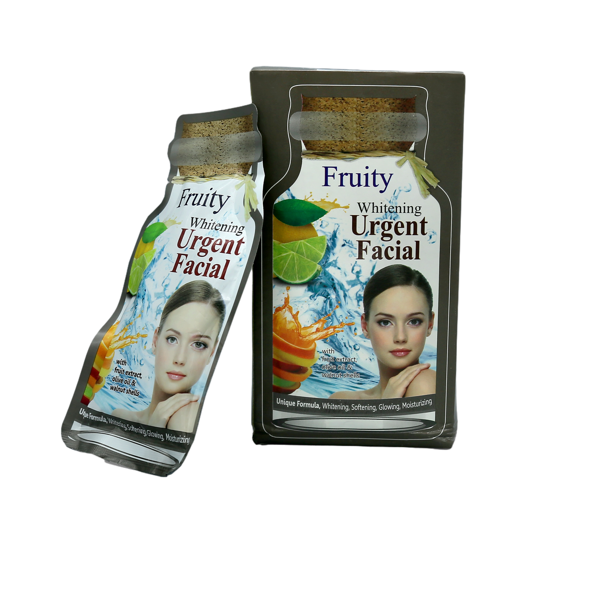 Fruity Whitening Urgent Facial With Fruit Extract Olive Oil & Walnut Shells 25g freeshipping - lasertag.pk
