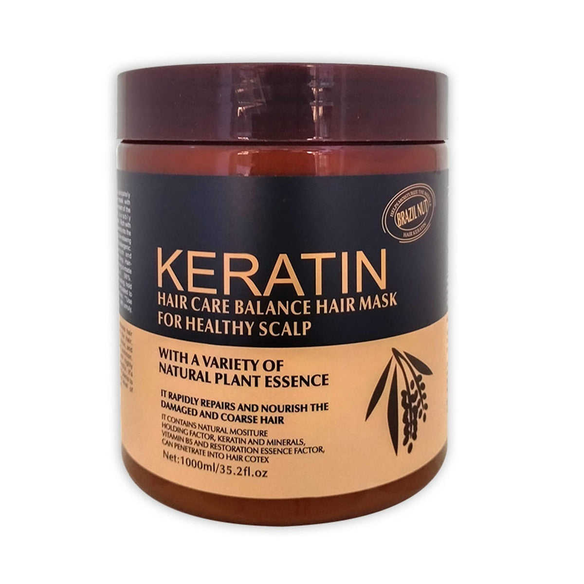Keratin Hair Care Balance Keratin Hair Mask For Healthy Scalp Brazil Nut 1Kg freeshipping - lasertag.pk