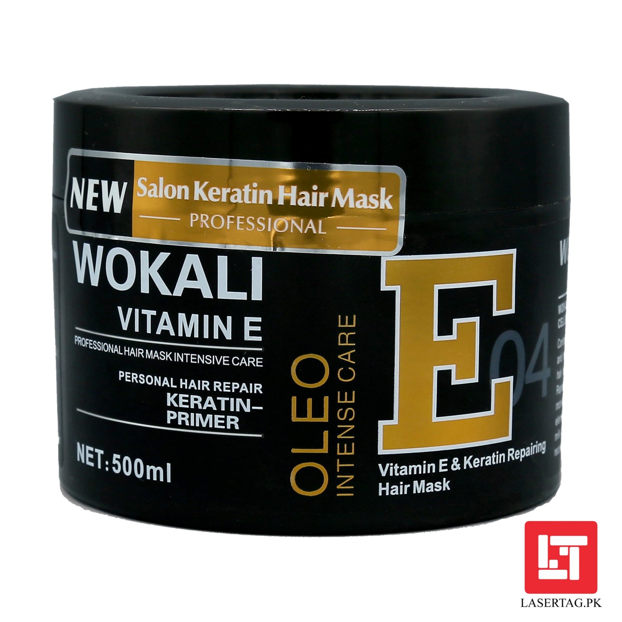 Wokali Hair Mask Vitamin E Oleo Intense Care Keratin Primer Golden 500g freeshipping - lasertag.pk