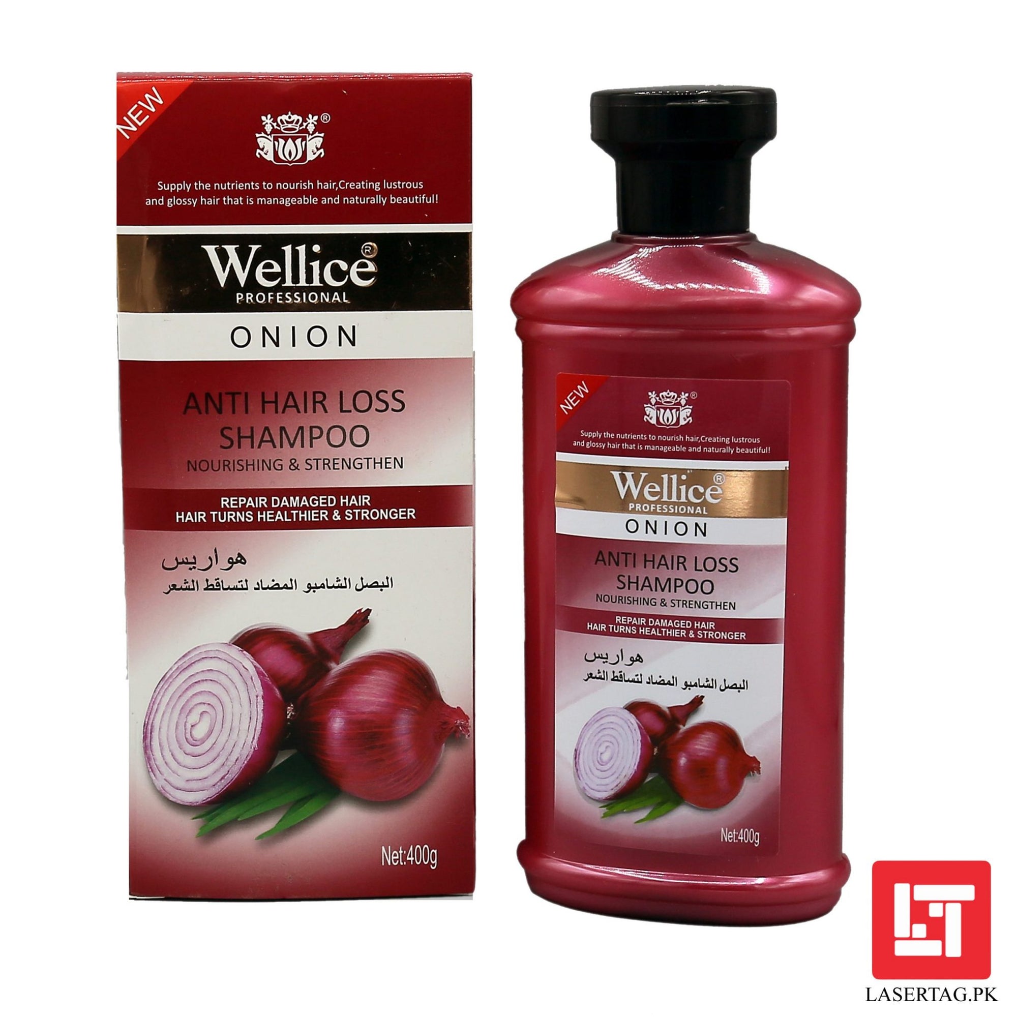 Wellice Onion Anti Hair Loss Shampoo 400g freeshipping - lasertag.pk