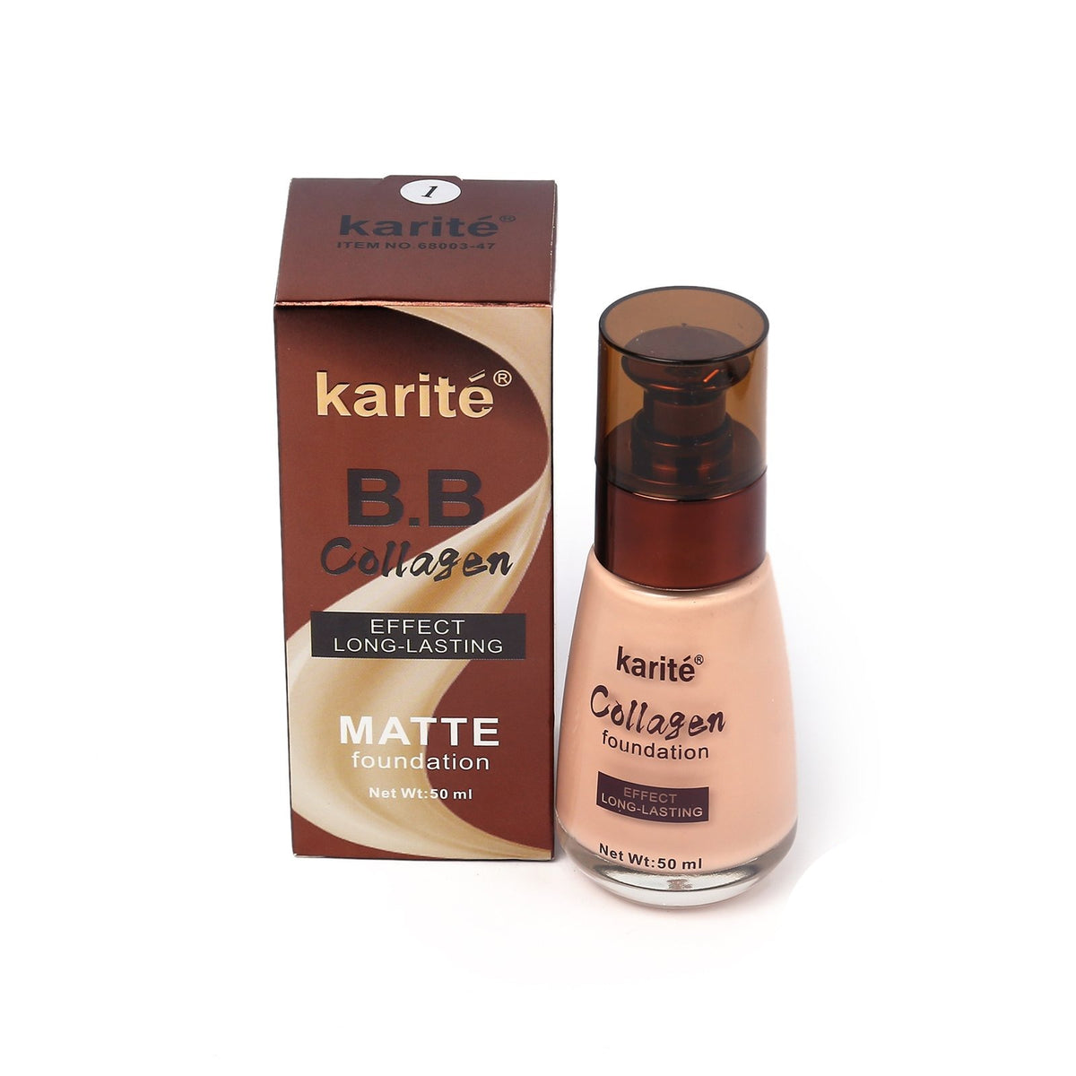 Karite Long Lasting Matte Foundation BB Collagen Shade 1 50ml freeshipping - lasertag.pk
