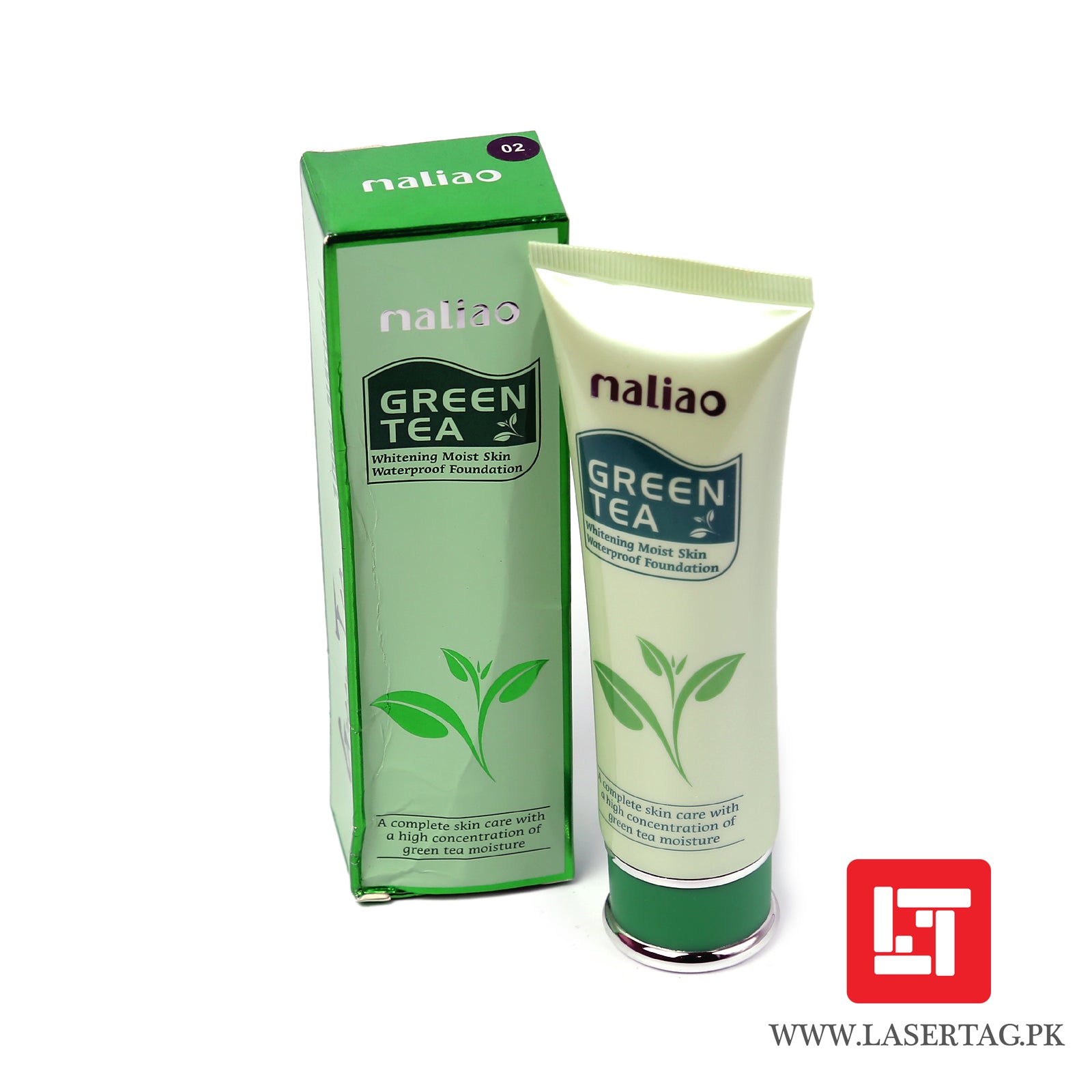 Maliao Green Tea Whitening Moist Skin Waterproof Foundation M104-02 80g freeshipping - lasertag.pk