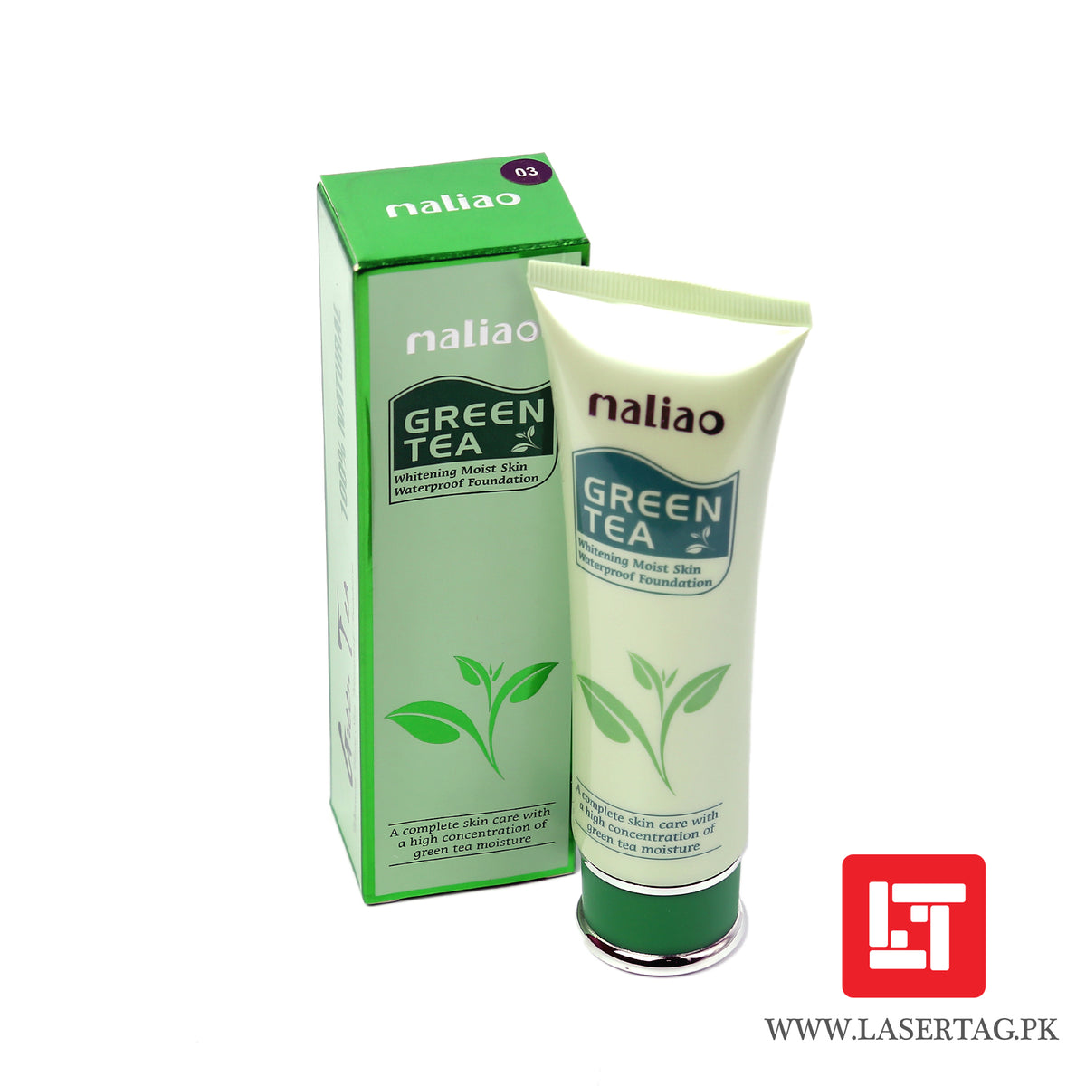 Maliao Green Tea Whitening Moist Skin Waterproof Foundation M104-03 80g freeshipping - lasertag.pk