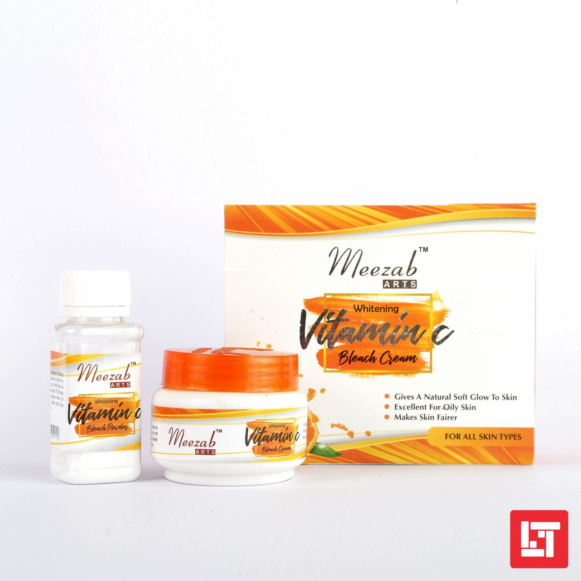 Meezab Arts Whitening Vitamin C Bleach Cream for All Skin Types freeshipping - lasertag.pk